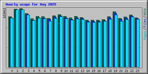 Hourly usage for May 2025