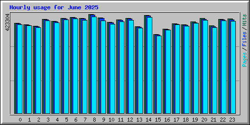 Hourly usage for June 2025