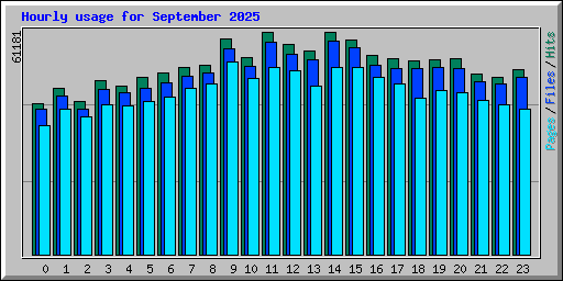 Hourly usage for September 2025
